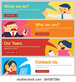 Vector Illustration Business Peoples for Website Banner or Landing Page. 