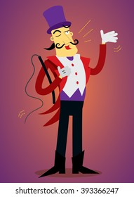vector illustration business person in circus