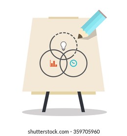 Vector illustration of a business presentation concept image.