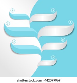 Vector illustration for business presentations. Modern Design template / numbered banners / horizontal cutout lines / graphic or website.