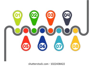 Vector illustration of business road infographic concept