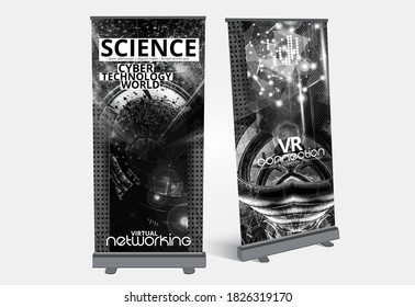 Vector illustration of Business Roll Up. Standee Design. Banner Template. 