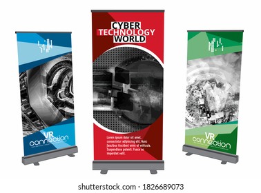 Ilustración vectorial de Business Roll Up. Diseño estándar. Plantilla de banner. 