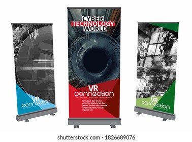Vector illustration of Business Roll Up. Standee Design. Banner Template. 