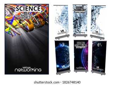 Vector illustration of Business Roll Up. Standee Design. Banner Template.