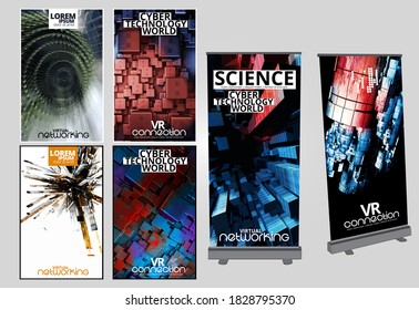 Vector illustration of Business Roll Up. Banner Template. 