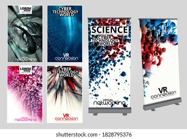 Vector illustration of Business Roll Up. Banner Template. 