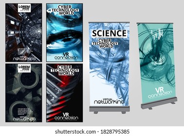 Vektorgrafik von Business Roll Up. Banner-Vorlage. 