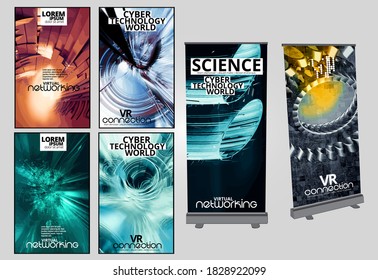 Vector illustration of Business Roll Up. Banner Template.