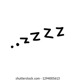 Vector illustration, business scribing doodle. "ZZZZ" lettering.