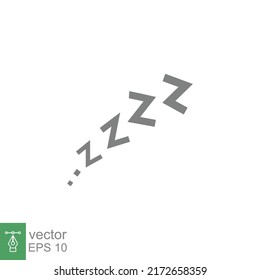 Vector illustration, business scribing doodle. "ZZZZ" lettering. Vector illustration isolated on white background. EPS 10