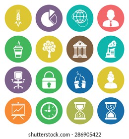 Vector illustration of business set icon