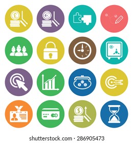 Vector illustration of business set icon