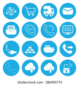 Vector illustration of business set icon