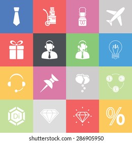 Vector illustration of business set icon