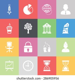 Vector illustration of business set icon
