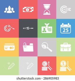 Vector illustration of business set icon
