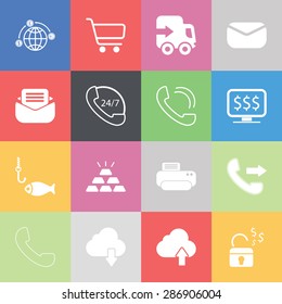 Vector illustration of business set icon
