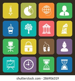 Vector illustration of business set icon