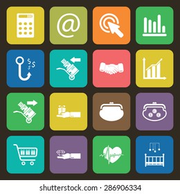 Vector illustration of business set icon