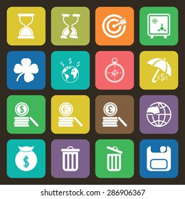 Vector illustration of business set icon