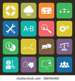 Vector illustration of business set icon