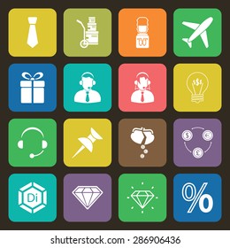 Vector illustration of business set icon