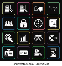 Vector illustration of business set icon