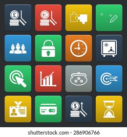 Vector illustration of business set icon