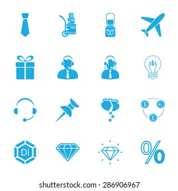 Vector illustration of business set icon