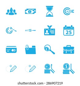 Vector illustration of business set icon