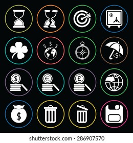 Vector illustration of business set icon