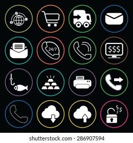 Vector illustration of business set icon