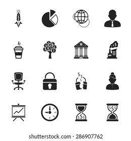 Vector illustration of business set icon