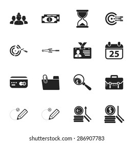 Vector illustration of business set icon