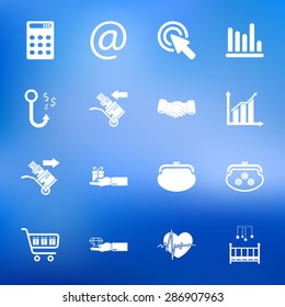 Vector illustration of business set icon