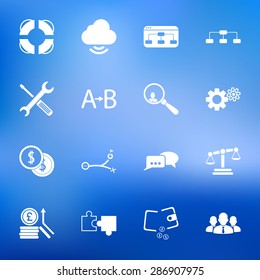 Vector illustration of business set icon
