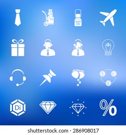 Vector illustration of business set icon