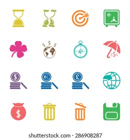 Vector illustration of business set icon