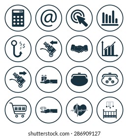 Vector illustration of business set icon