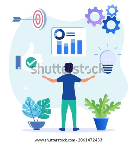 Vector illustration of business skills skills and competencies for performance. Morale of work and education level with work experience and quality training knowledge.