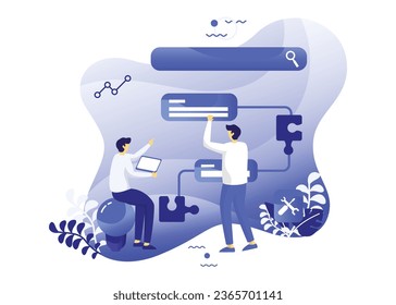 Ilustración de vectores concepto de estrategia de negocio estilo plano