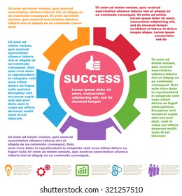 Vector illustration of business and success concept.