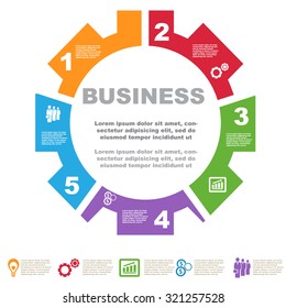 Vector illustration of business and success concept.
