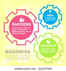 Vector illustration of business and success concept.
