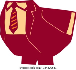 Vector illustration of a business suit