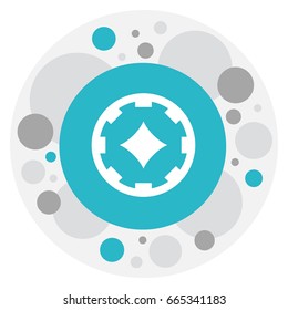 Vector Illustration Of Business Symbol On Poker Money Icon. Premium Quality Isolated Ace Of Diamonds Element In Trendy Flat Style.
