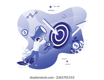 Vector illustration business target concept flat style
