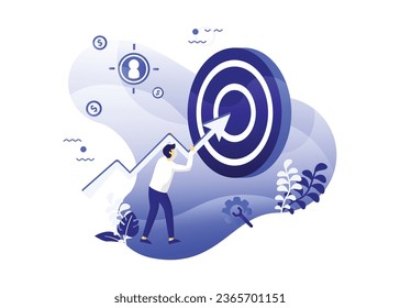 Vector illustration business target flat style