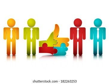 Vector illustration of business team. 